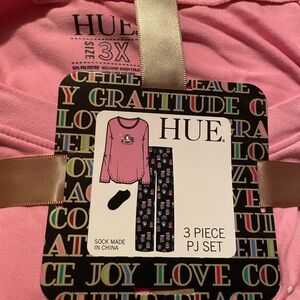 HUE penguin/snowglobe pajamas 3X NWT